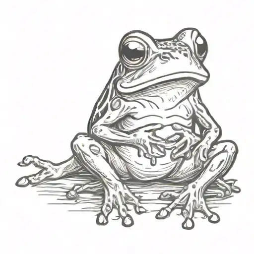 Gotic Occult Frog Sitting