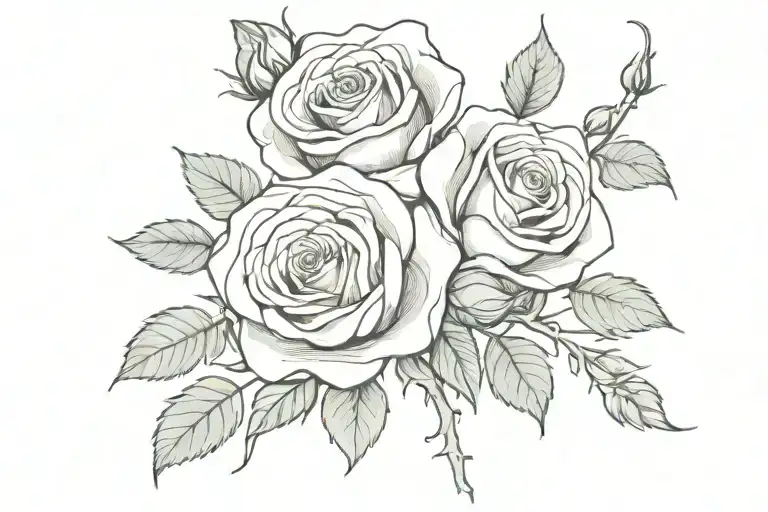 Roses Long And Curved For Hip