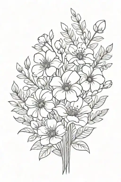 Flower Bouquet April February Birth Flowers