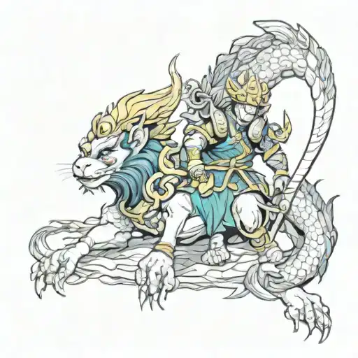 Monkey King Dragon And Phonix