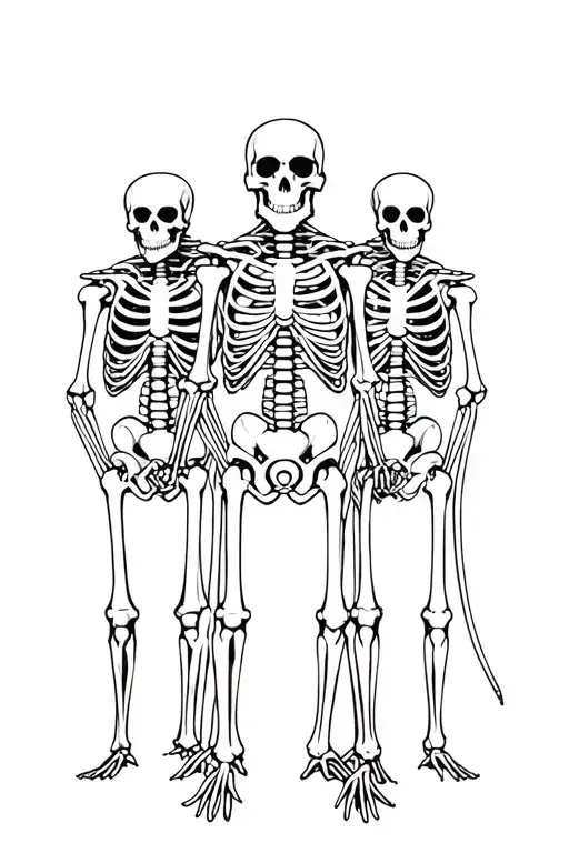 Skeleton Warriors Standing Together