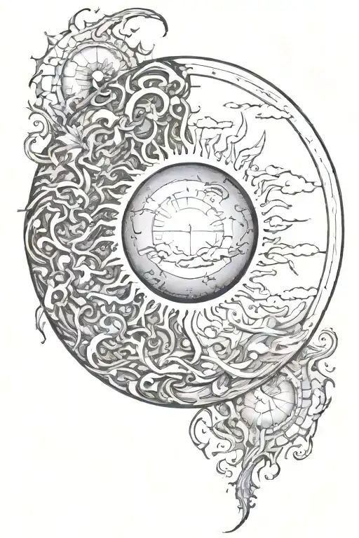 Flames Of Sun Inside The Moon Rising