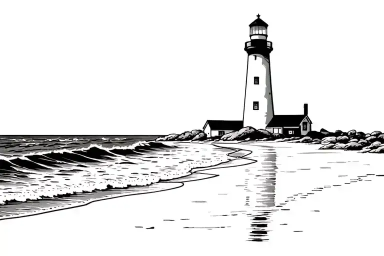 Lighthouse On The Beach