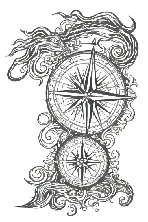 Compass And Giant Squid
