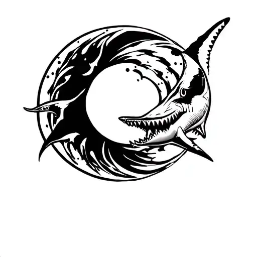 Sun Moon Ocean Shark