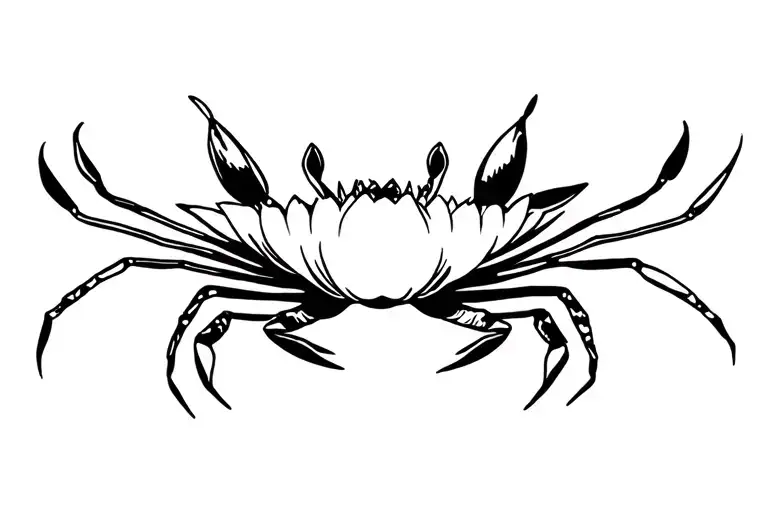 Crab And Water Lily Flower