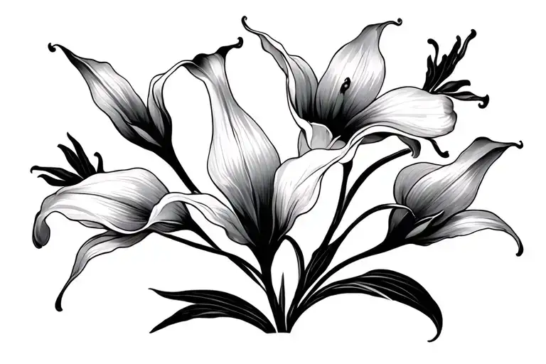 Color With Black And Grey Flowers Calla Lilies Life And Death