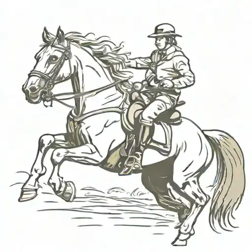 Riding Horse Rearing Up