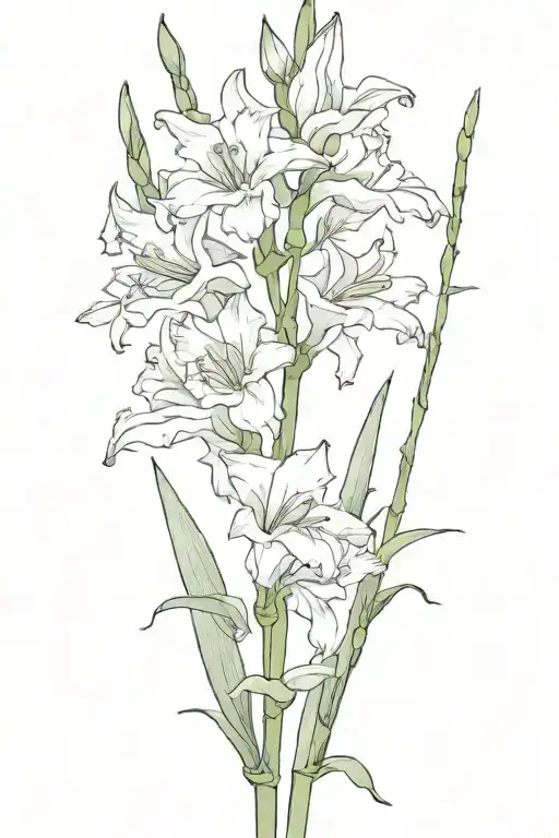 Simple Gladiolus Flower Stem