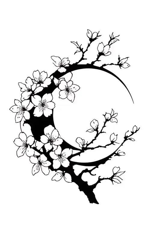 Sun And Moon Cherry Blossom