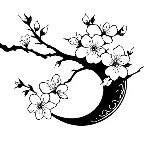 Sun And Moon Cherry Blossom