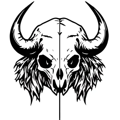 Buffalo Skull Classy Way