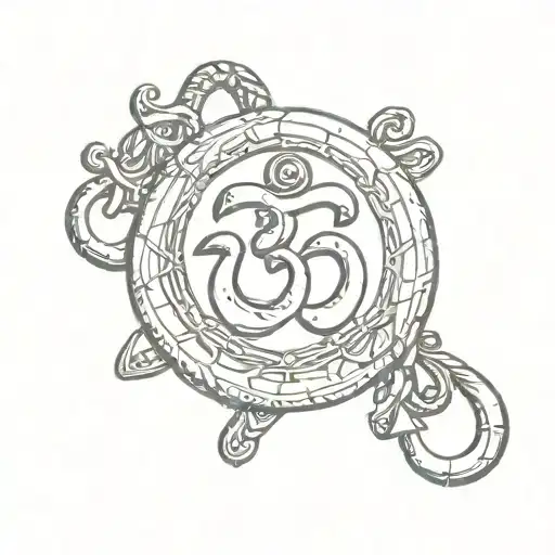 Om Sign With An Anchor