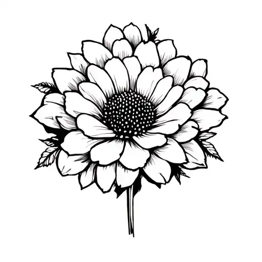 Black Dahlia Flower Surrounded