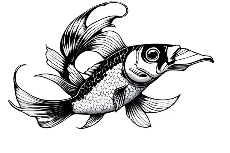 Cyber Punk Koi Fish Transforming