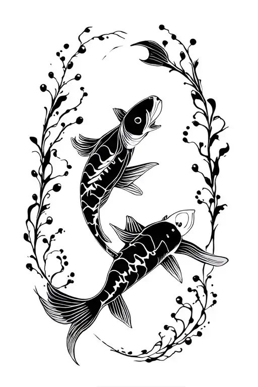 Koi Fish Swimming