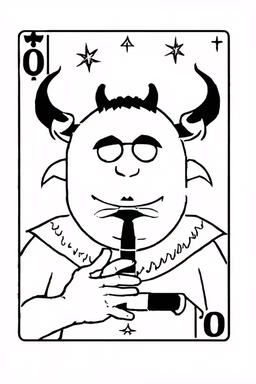 Eric Cartman As The Devil Tarot Card