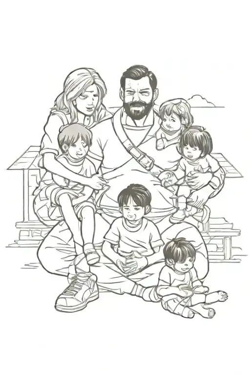 Father Protecting His Family