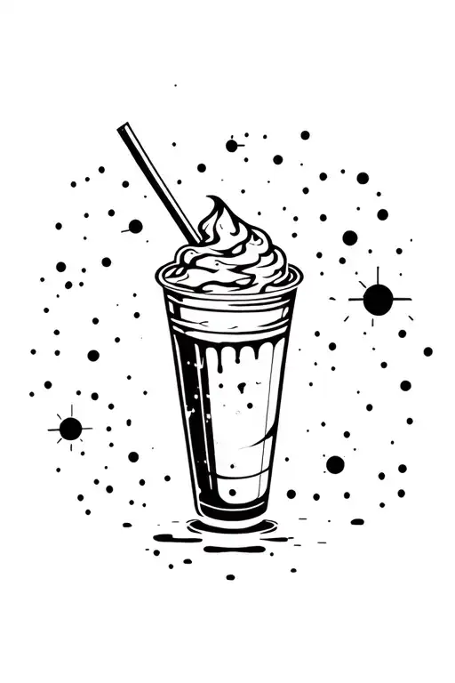 Milkshake Floating In Space