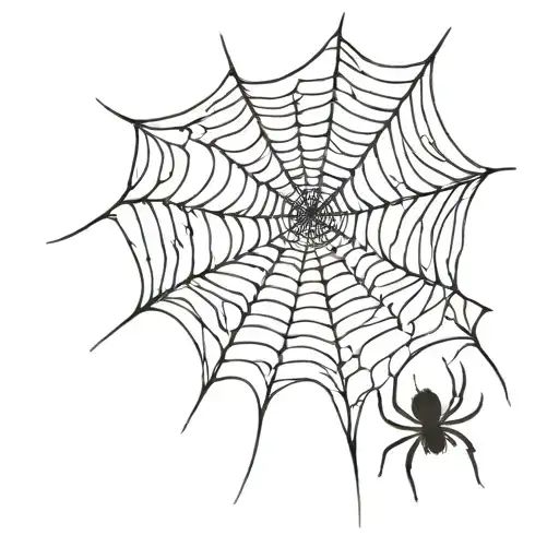 Around The Nipple Spider Web Design