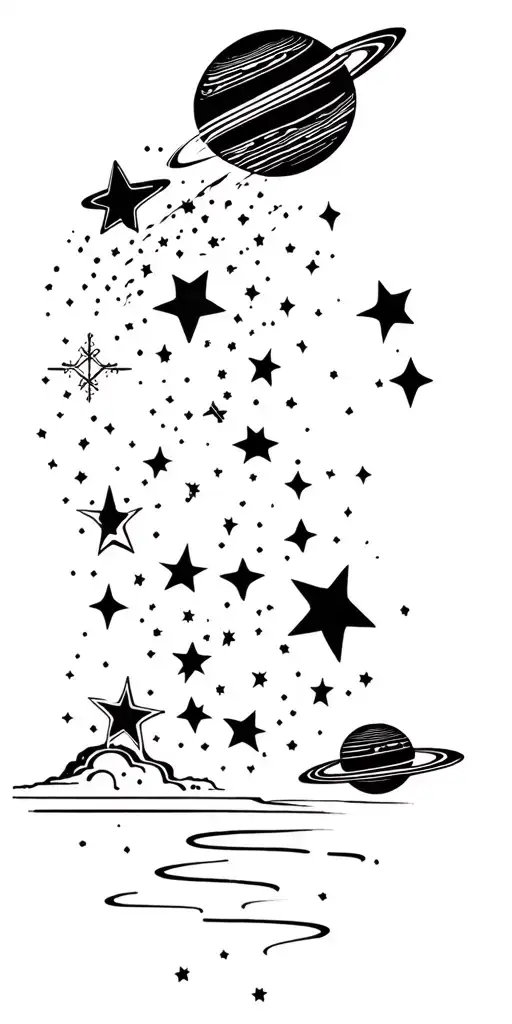 A Waterfall Of Stars And Planets