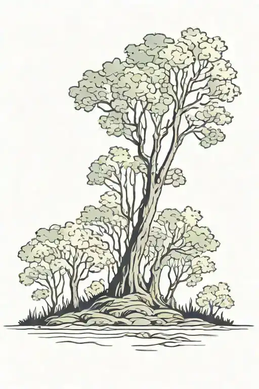 Forest Landscape Symbolizing Silence