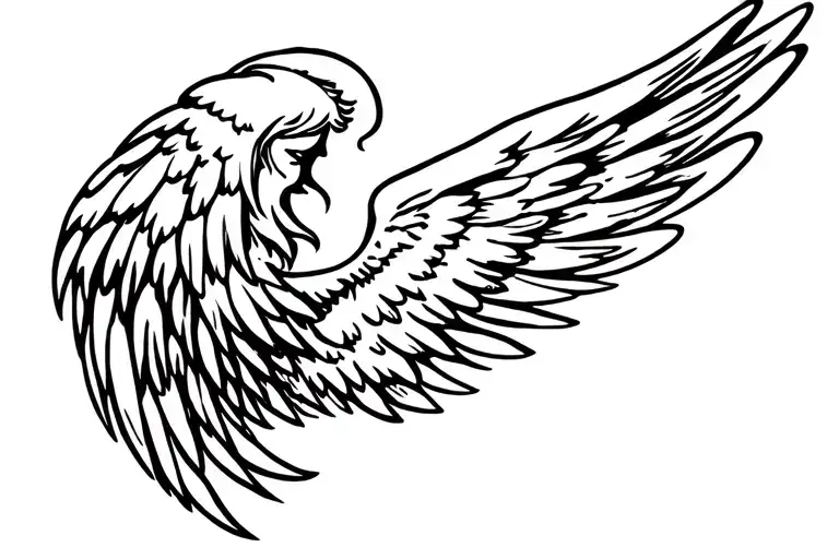 Fallen Angel With Wings