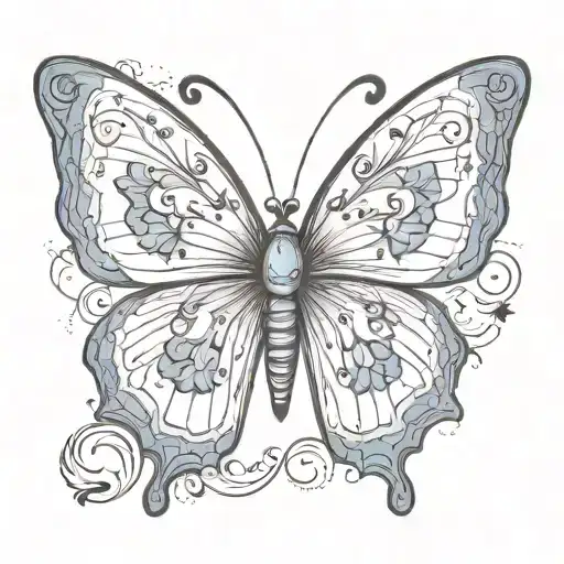 Butterfly With Gemini Zodiac Sign