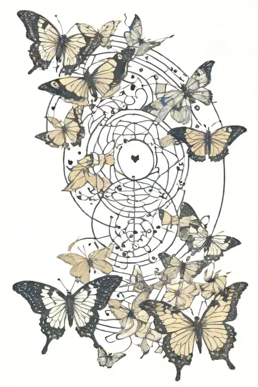 Southern Hemisphere Moon Phases Intertwined With Butterflies To Symbolise Healing And Renewal