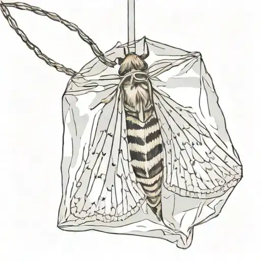 Moth In A Plastic String Bag