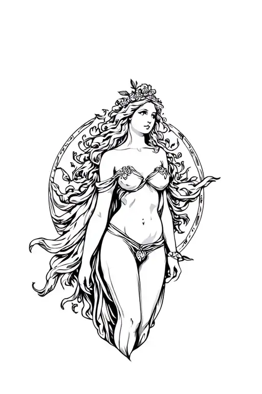 Aphrodite The Goddess Of Love Full Body