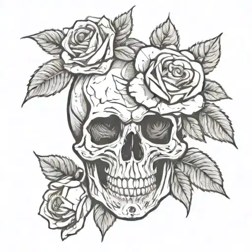 Skull And Rose