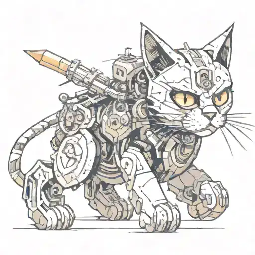 Mechanical Cat Warrior