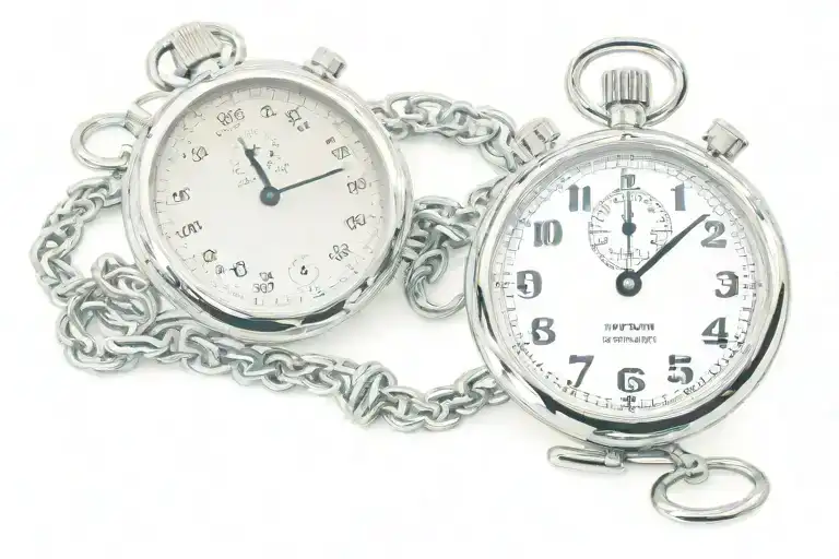 Christian Cross And A Stopwatch In Wire