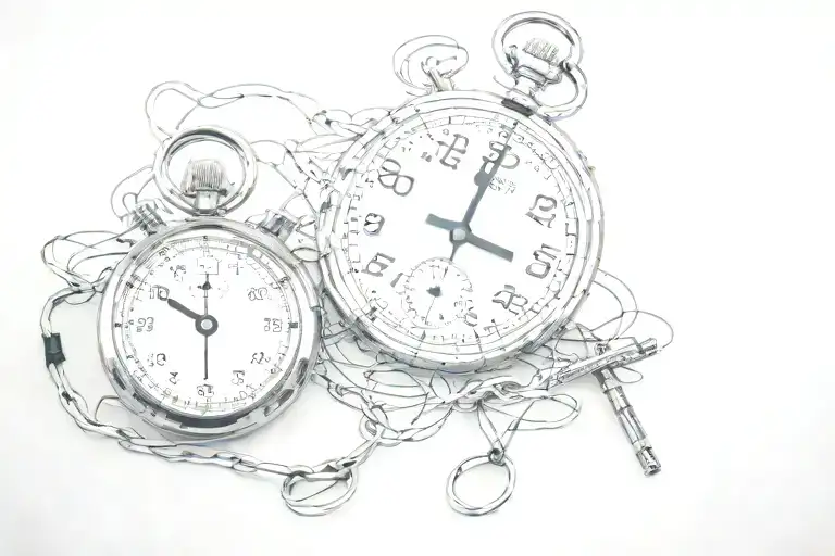 Christian Cross And A Stopwatch In Wire