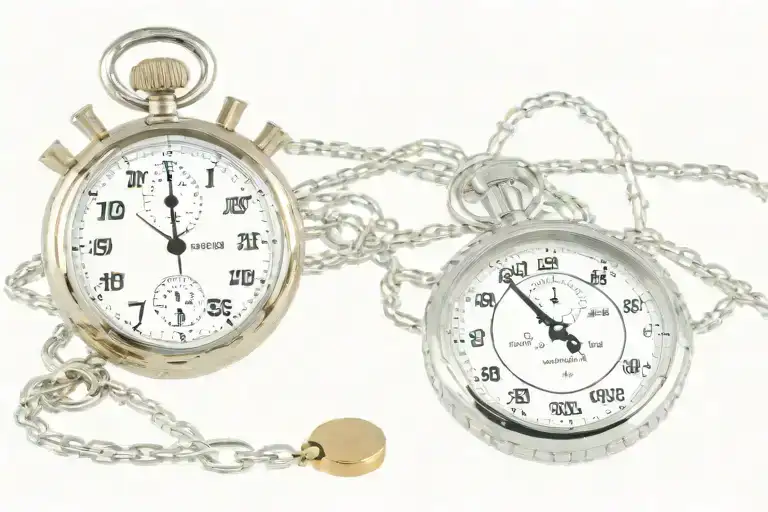 Christian Cross And A Stopwatch In Wire