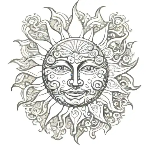 Sun Face Psychedelic