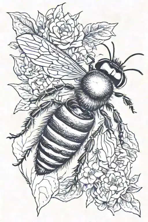 Bee Woodcut