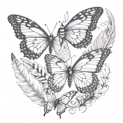 Butterfly And Feather Transforming