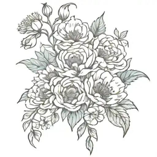 Family Birth Flower Bouquet