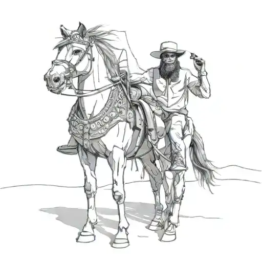 Burning Man With His Horse