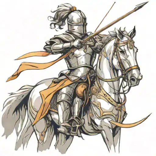 Female Knight Shooting Arrow