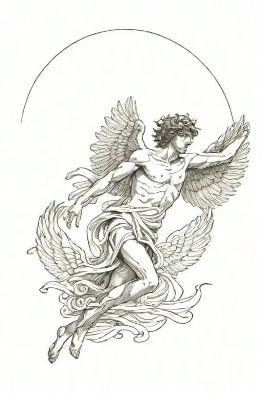 Greek Myth Icarus Falling
