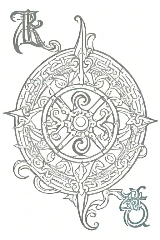 Gemini And Karma Written Within Karma Sign Tattoo Design