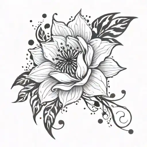 Combine Techno Music Elements With Realistic Flower Petals In A Minimalist