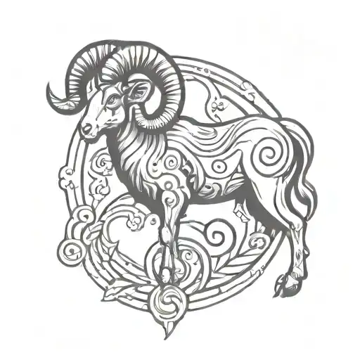 Aries Symbol Tattoo Design