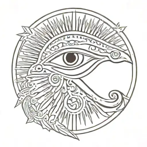 Sun With Eye Of Ra