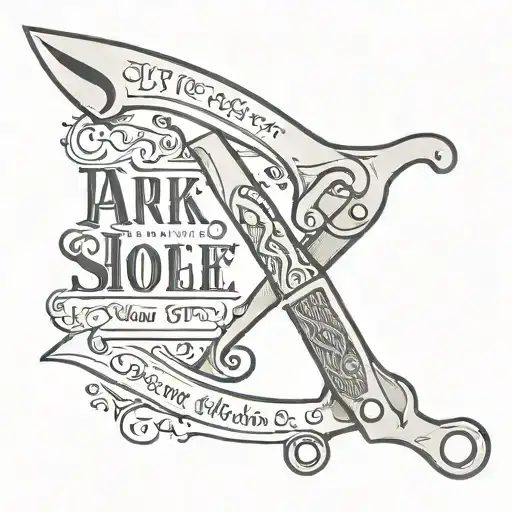 A Quote In A Elegant Script Font Wrapped Around A Detailed Wrench