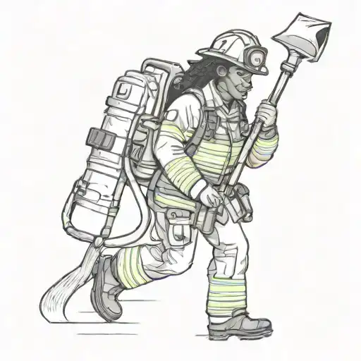 African American Woman That Is A Firefighter