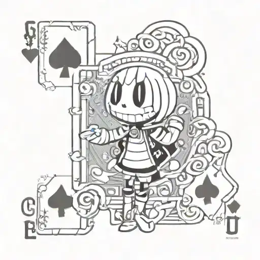 Chara Undertale Playing Card